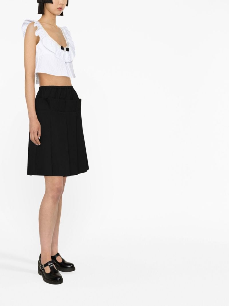 White Ruffled Crop Top