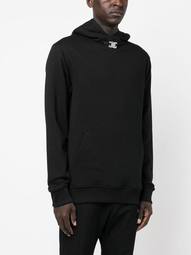 Black Buckle Detail Hoodie