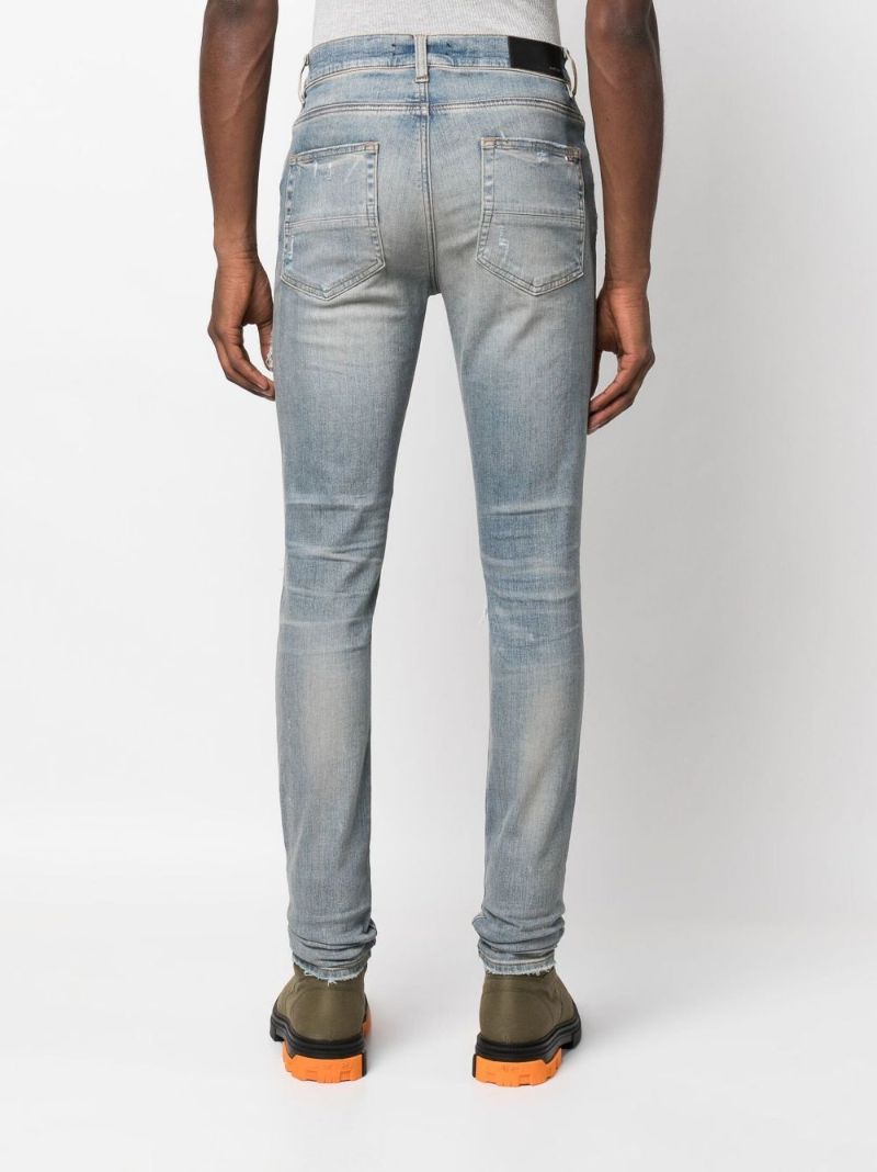 Blue Mxi Neon Plaid Skinny Jeans