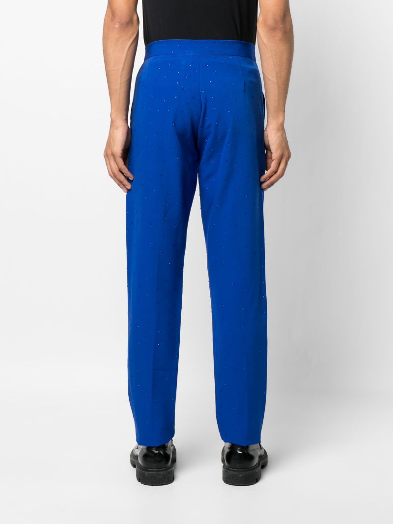 Blue Jide Crystal-embellished Trousers