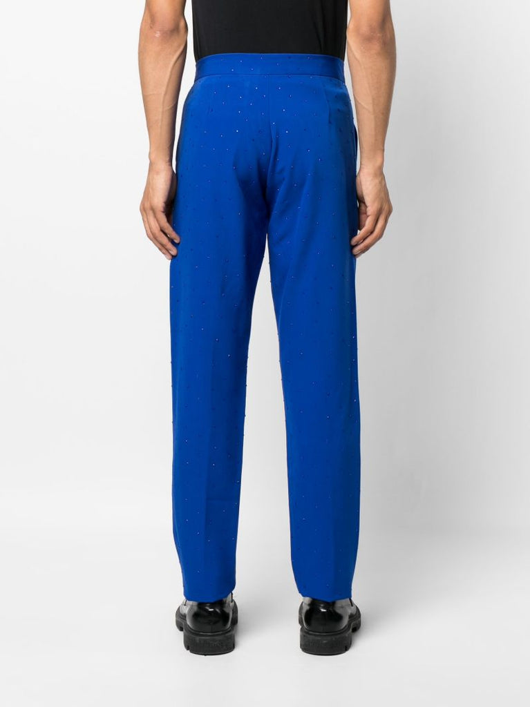 Blue Jide Crystal-embellished Trousers