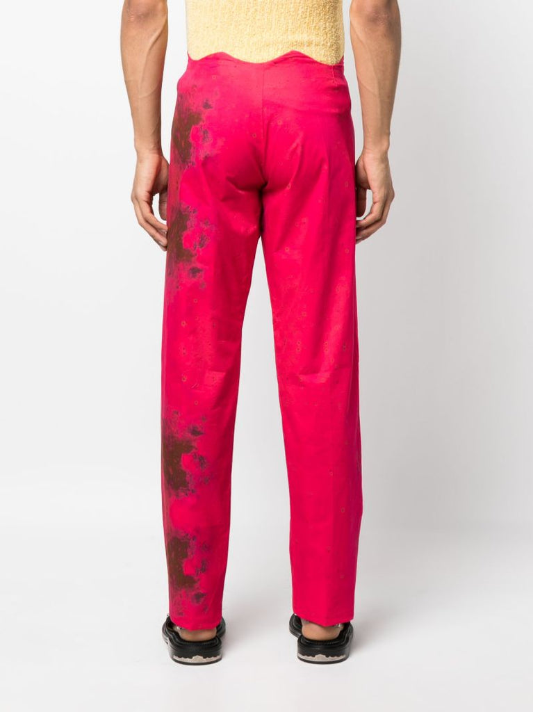Pink Doubra Wave Waist Trousers