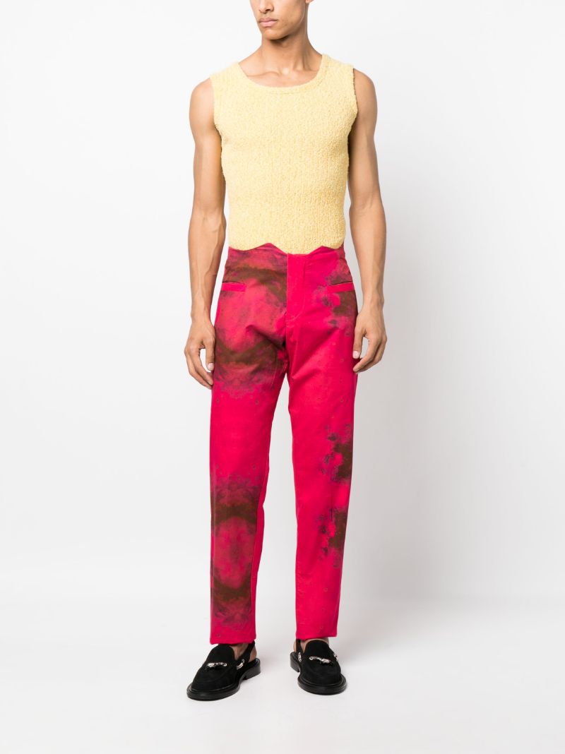 Pink Doubra Wave Waist Trousers