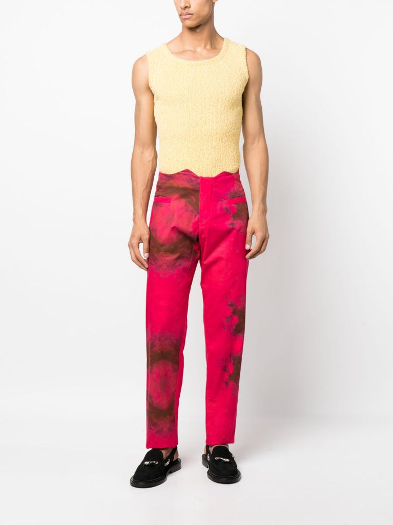 Pink Doubra Wave Waist Trousers