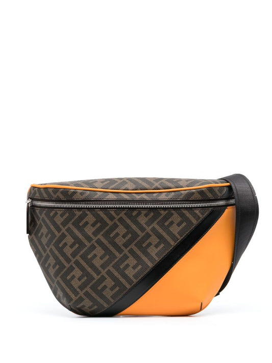 Brown Ff Print Belt Bag