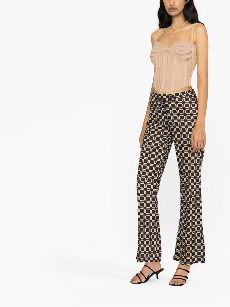 Black Disco Flared Trousers