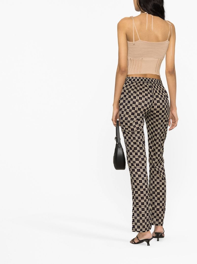 Black Disco Flared Trousers
