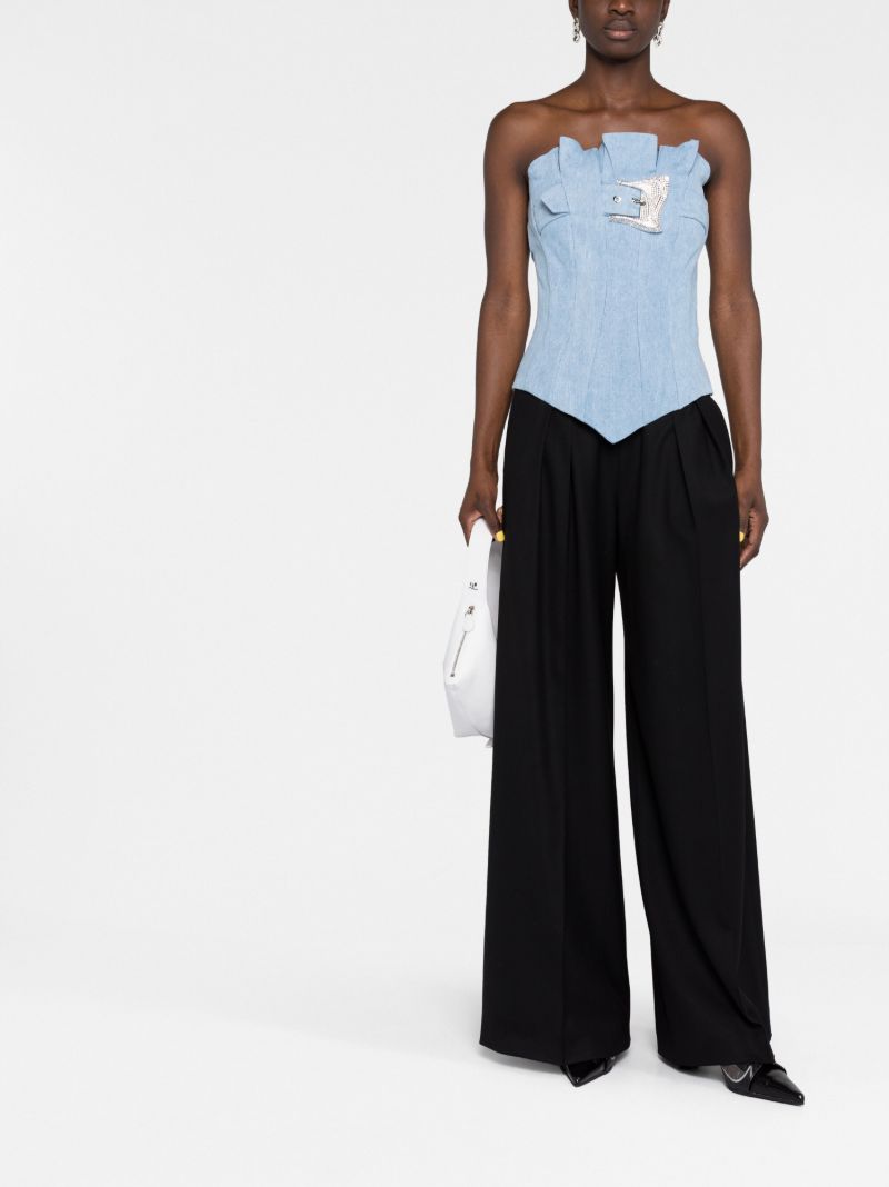 Blue Calamity Denim Corset Top