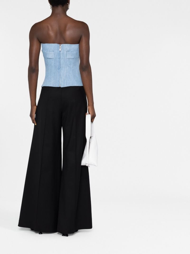 Blue Calamity Denim Corset Top
