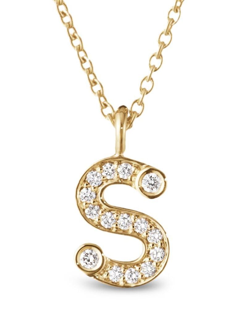 18k Yellow Gold Petite S Diamond Necklace