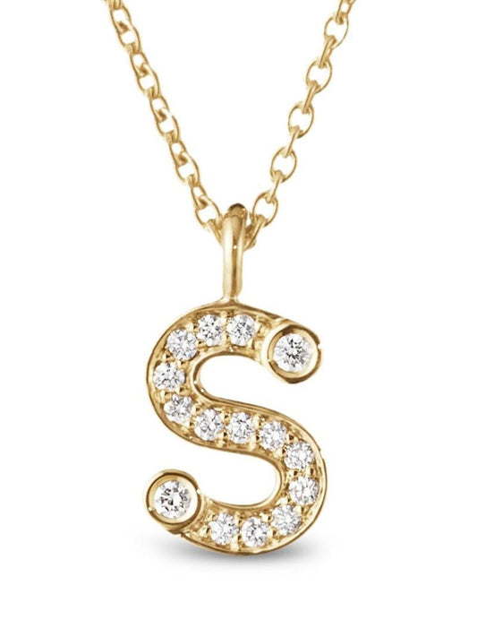 18k Yellow Gold Petite S Diamond Necklace