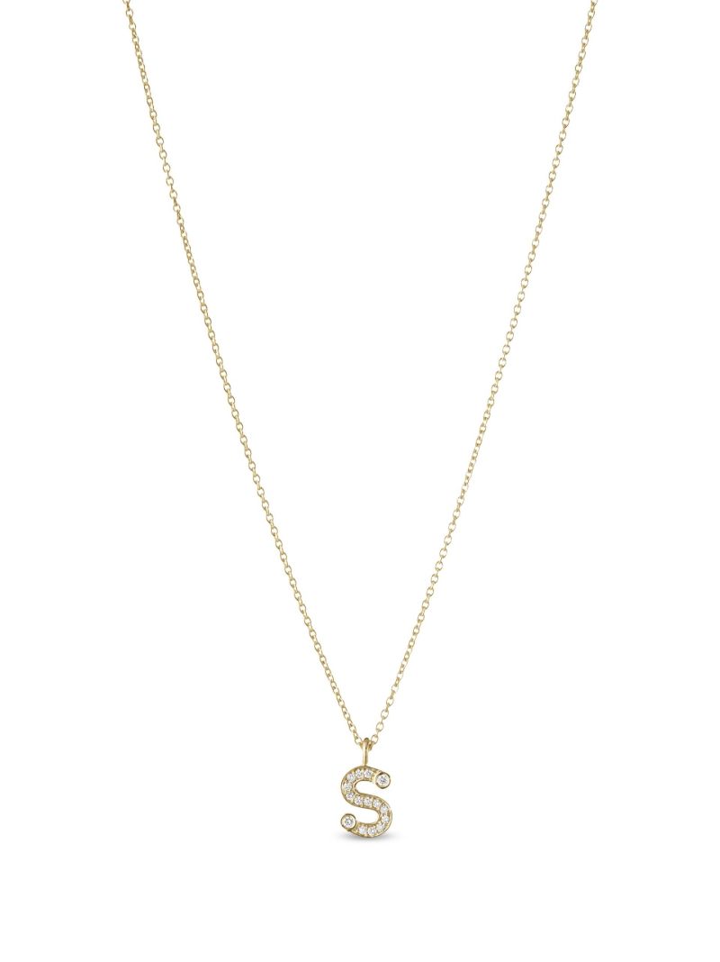 18k Yellow Gold Petite S Diamond Necklace