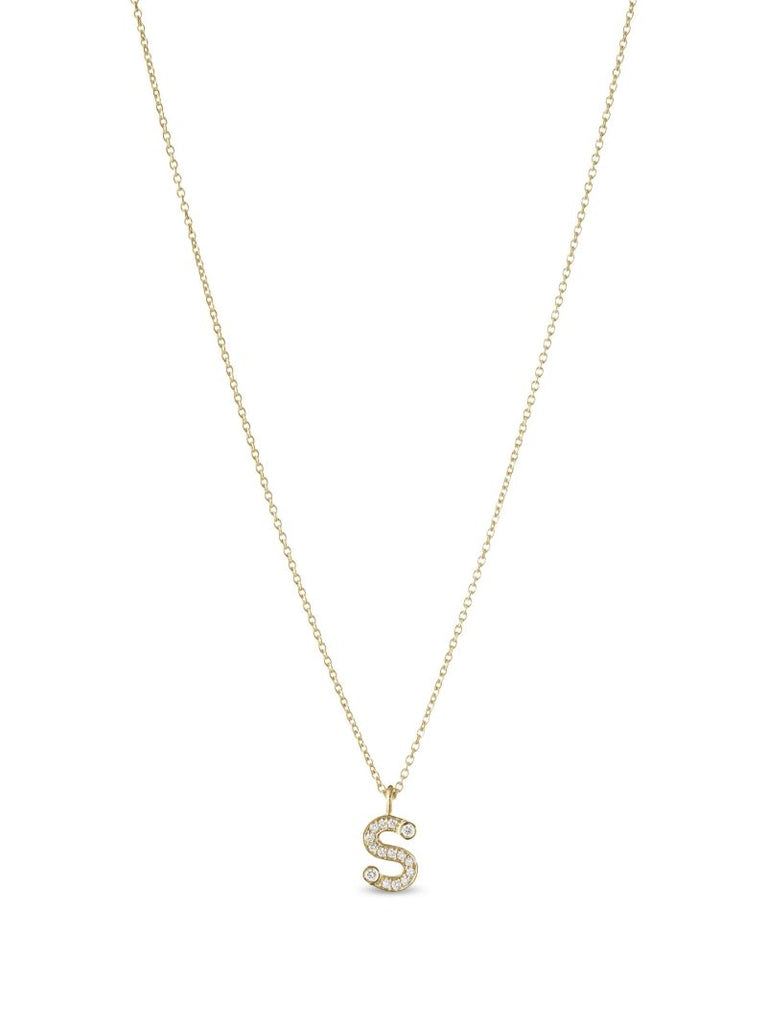 18k Yellow Gold Petite S Diamond Necklace
