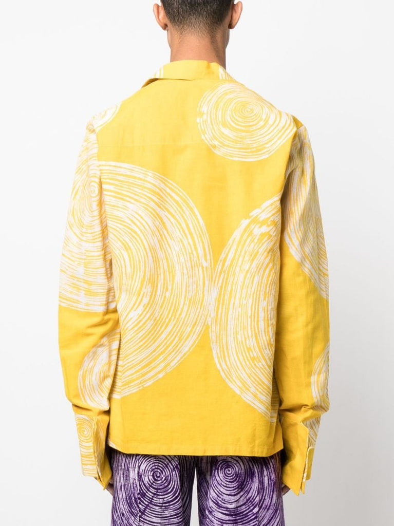 Yellow Oyinkan Graphic Print Shirt