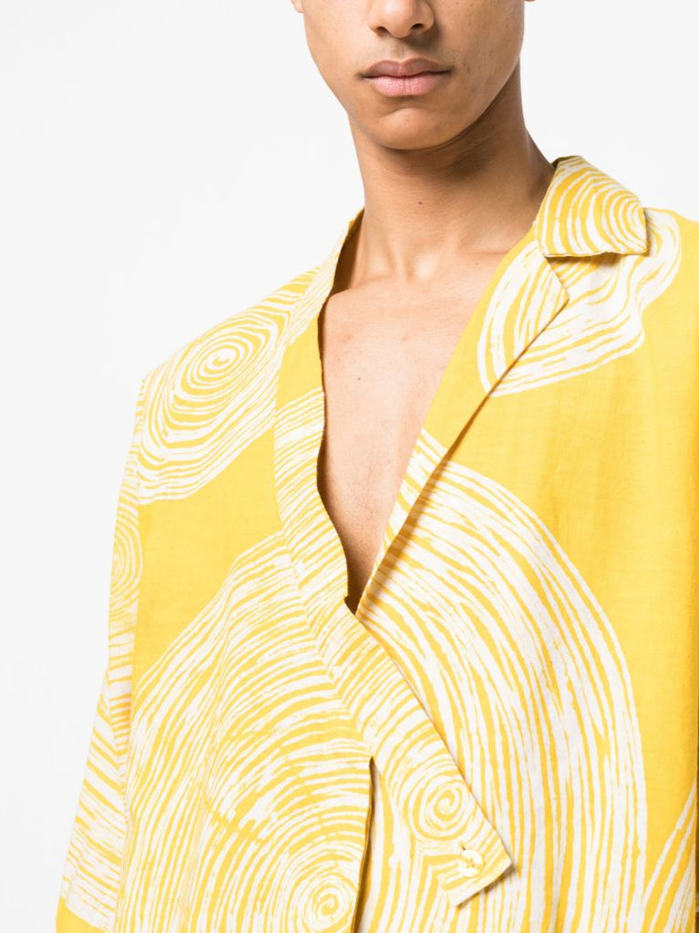 Yellow Oyinkan Graphic Print Shirt