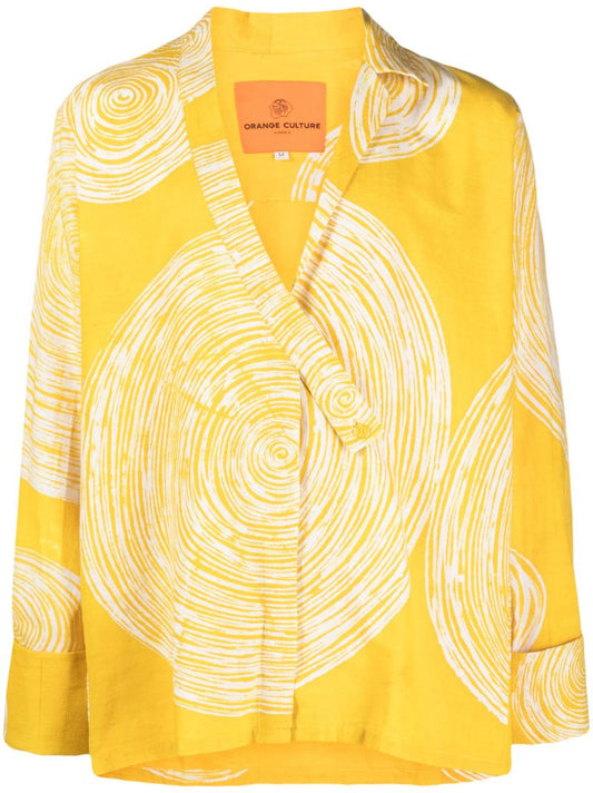 Yellow Oyinkan Graphic Print Shirt