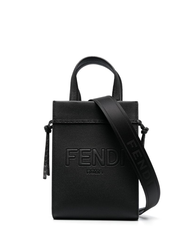Black Go to Mini Leather Tote Bag