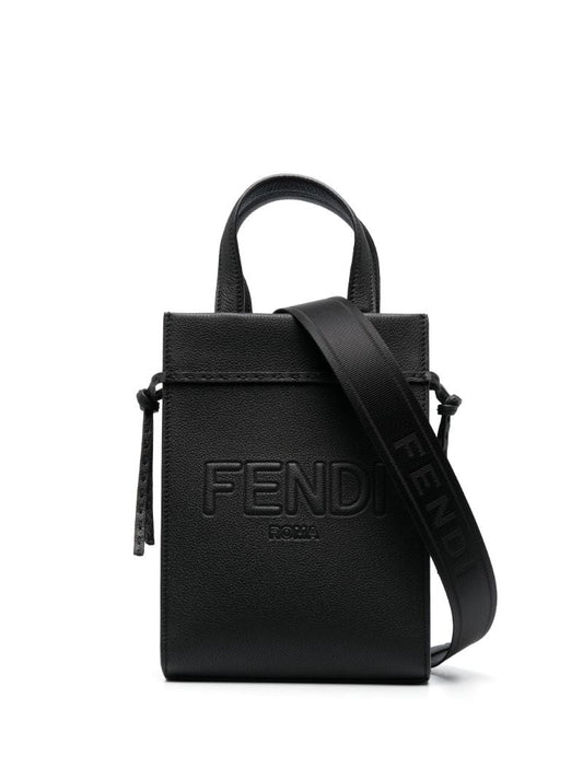 Black Go to Mini Leather Tote Bag