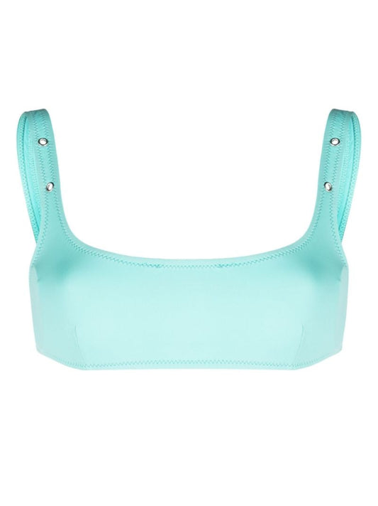 Blue Carmen Eyelet Bikini Top