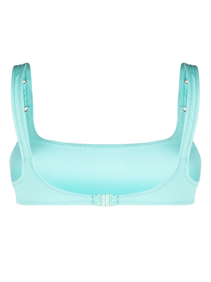 Blue Carmen Eyelet Bikini Top