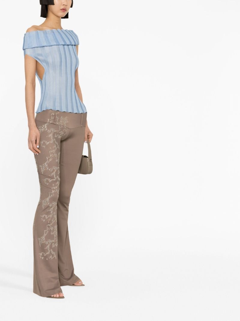 Brown Yazmine Flared Trousers
