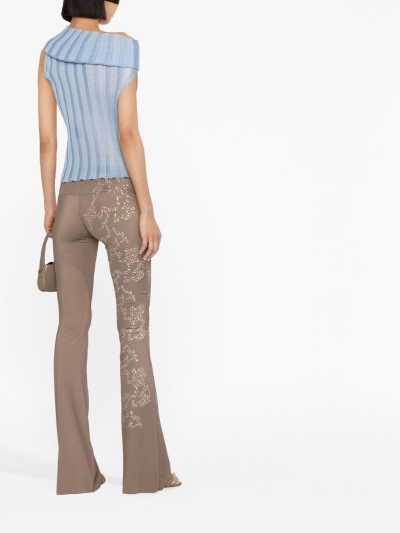 Brown Yazmine Flared Trousers