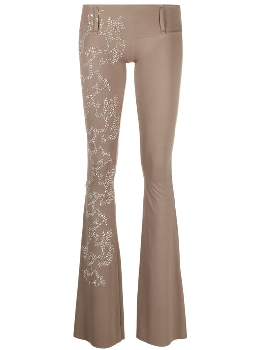 Brown Yazmine Flared Trousers