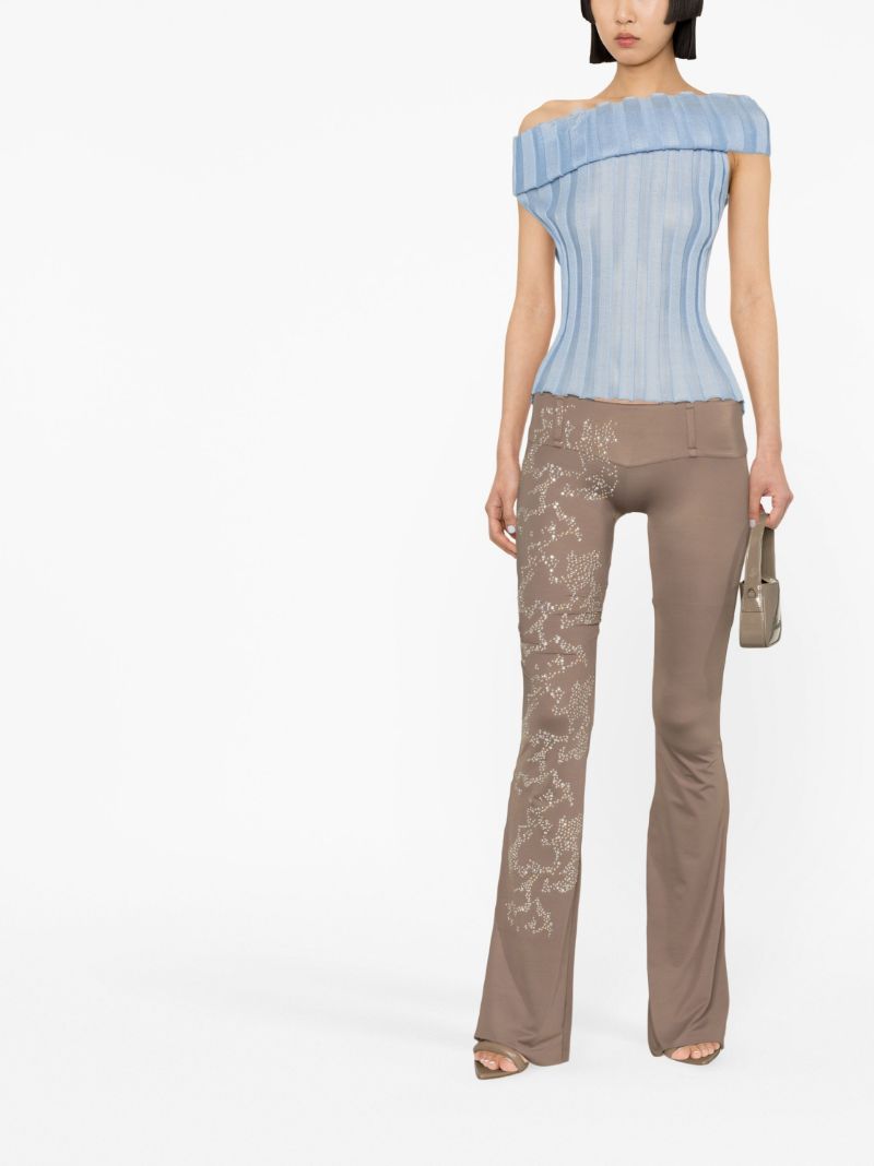 Brown Yazmine Flared Trousers
