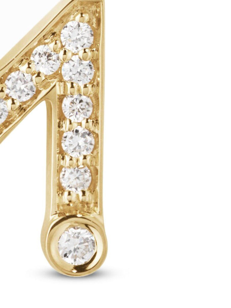 18k Yellow Gold Petite M Diamond Single Stud Earring