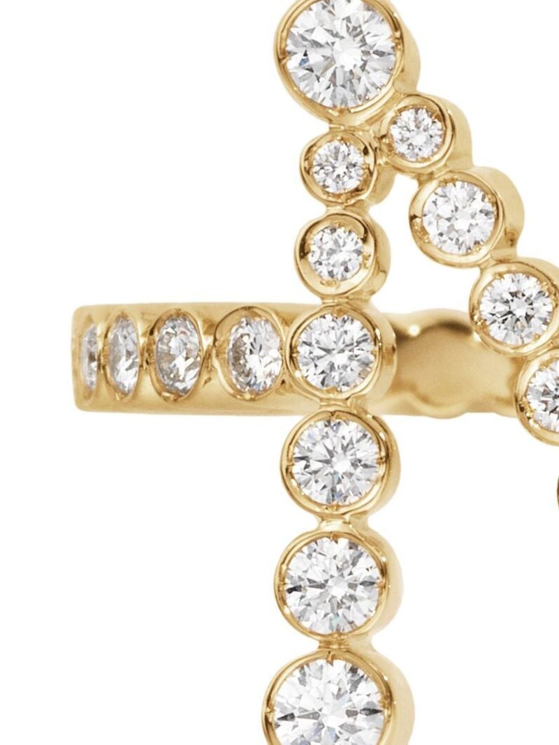 18k Yellow Gold Ensemble M Diamond Ring