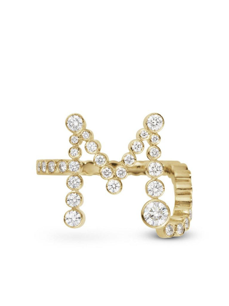 18k Yellow Gold Ensemble M Diamond Ring