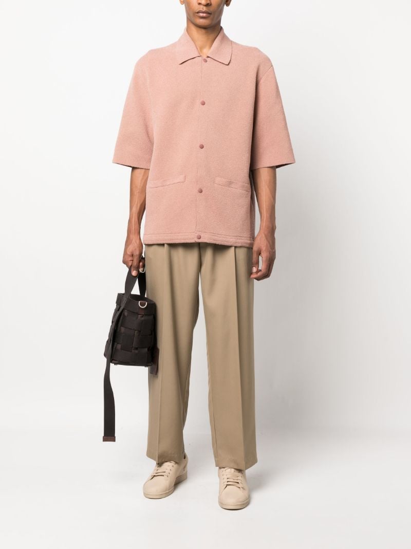 Pink BouclÃ_x0083_Â© Drawstring Shirt