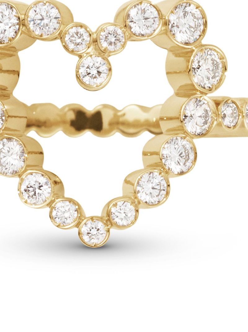 18k Yellow Gold Ensemble Coeur Diamond Ring