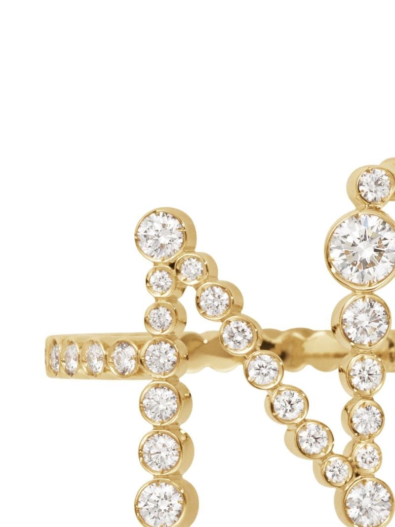 18k Yellow Gold Ensemble N Diamond Ring