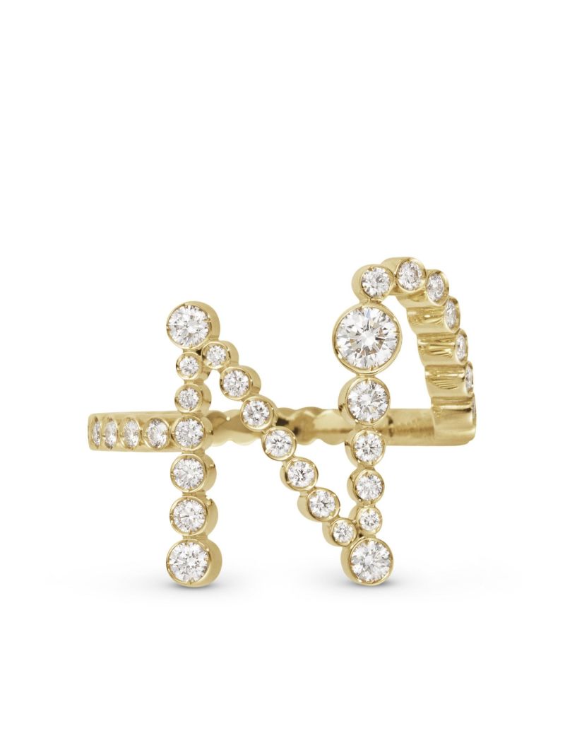 18k Yellow Gold Ensemble N Diamond Ring