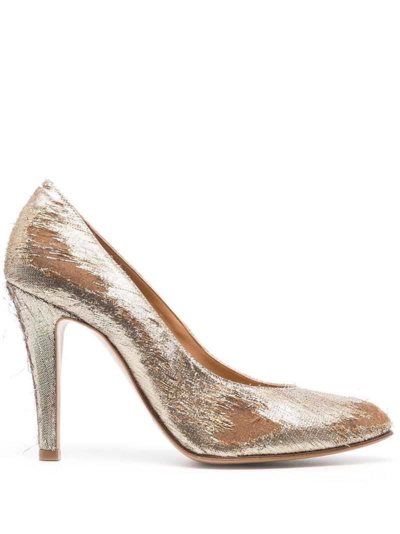 Gold-tone 105 Distressed Pumps