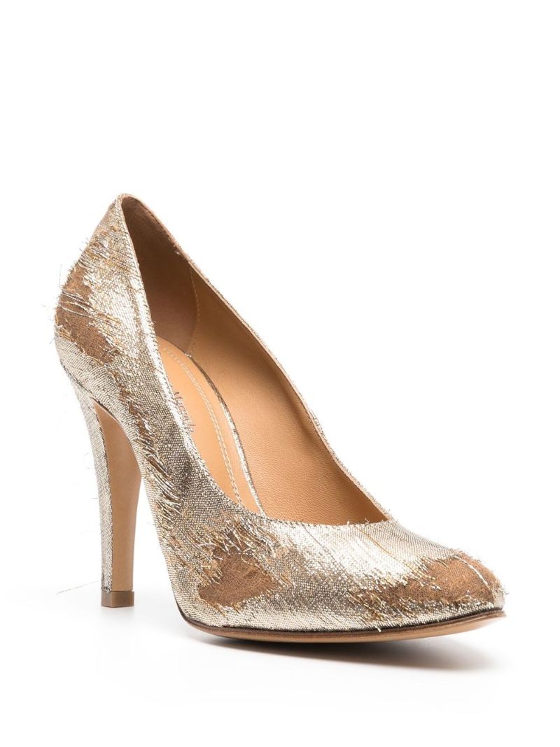 Gold-tone 105 Distressed Pumps