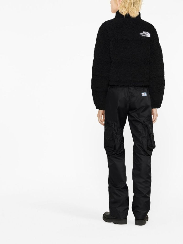 Black Logo-embroidered Fleece Jacket