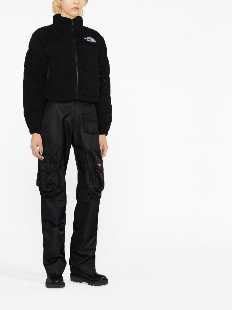 Black Logo-embroidered Fleece Jacket