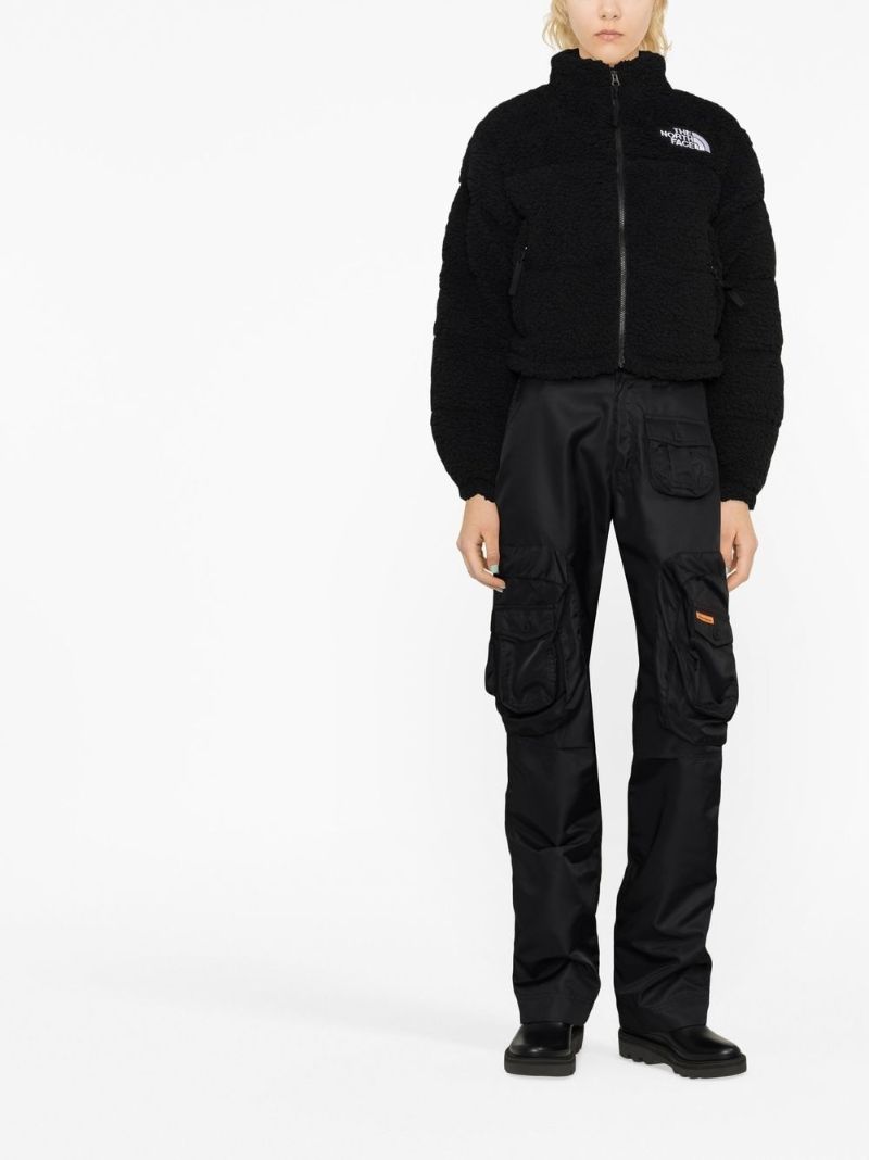 Black Logo-embroidered Fleece Jacket