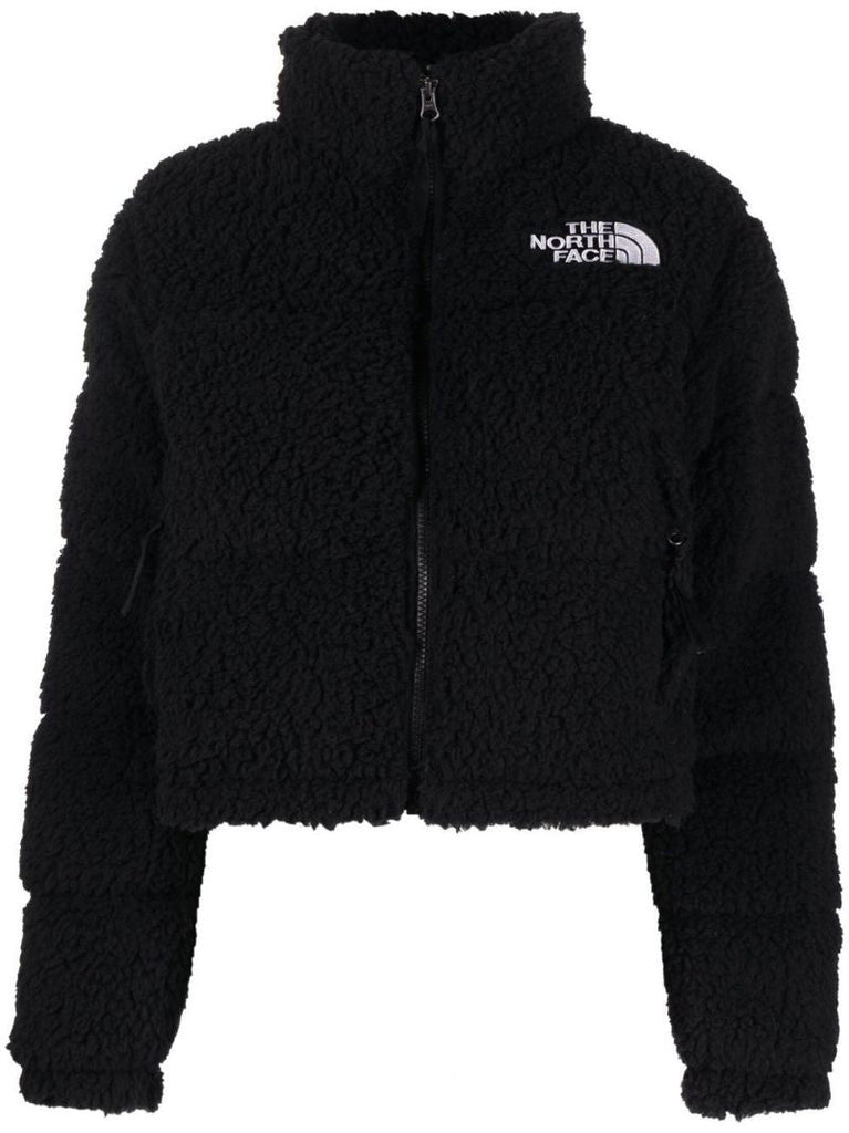 Black Logo-embroidered Fleece Jacket