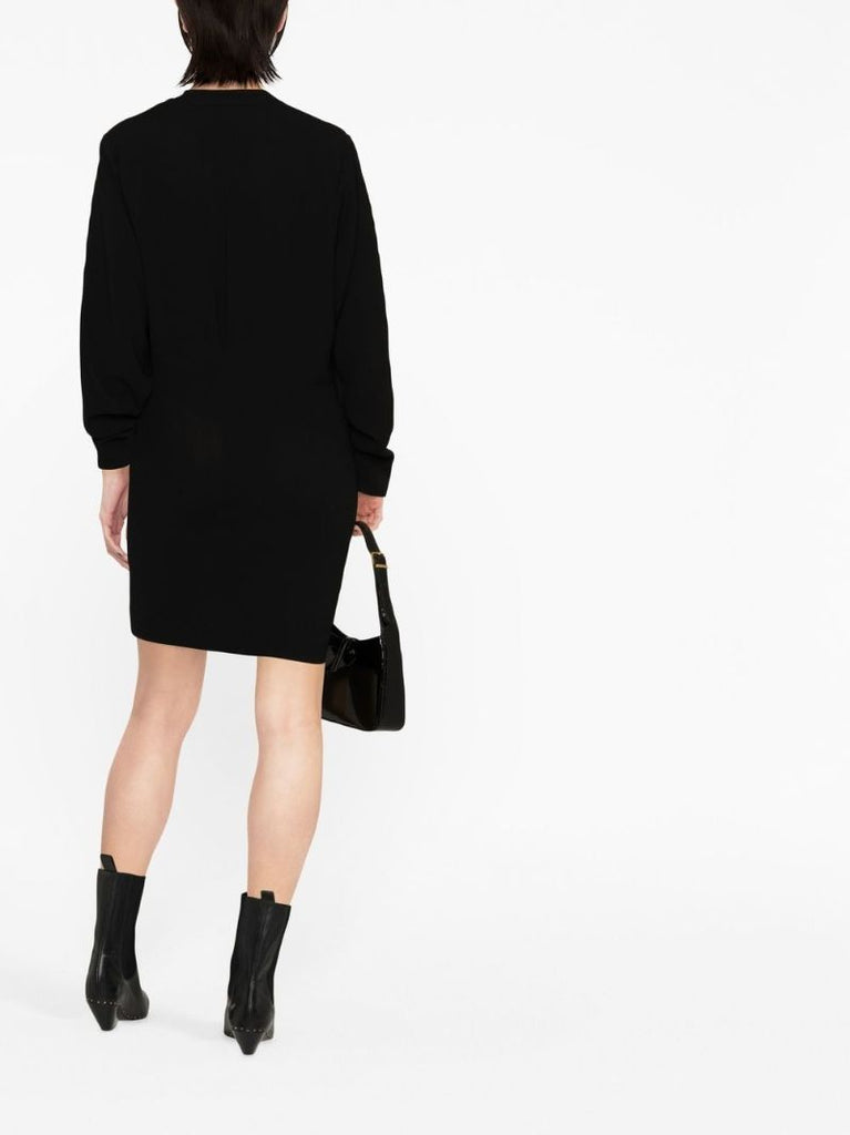 Black Lazeli Sequin Long-sleeve Dress