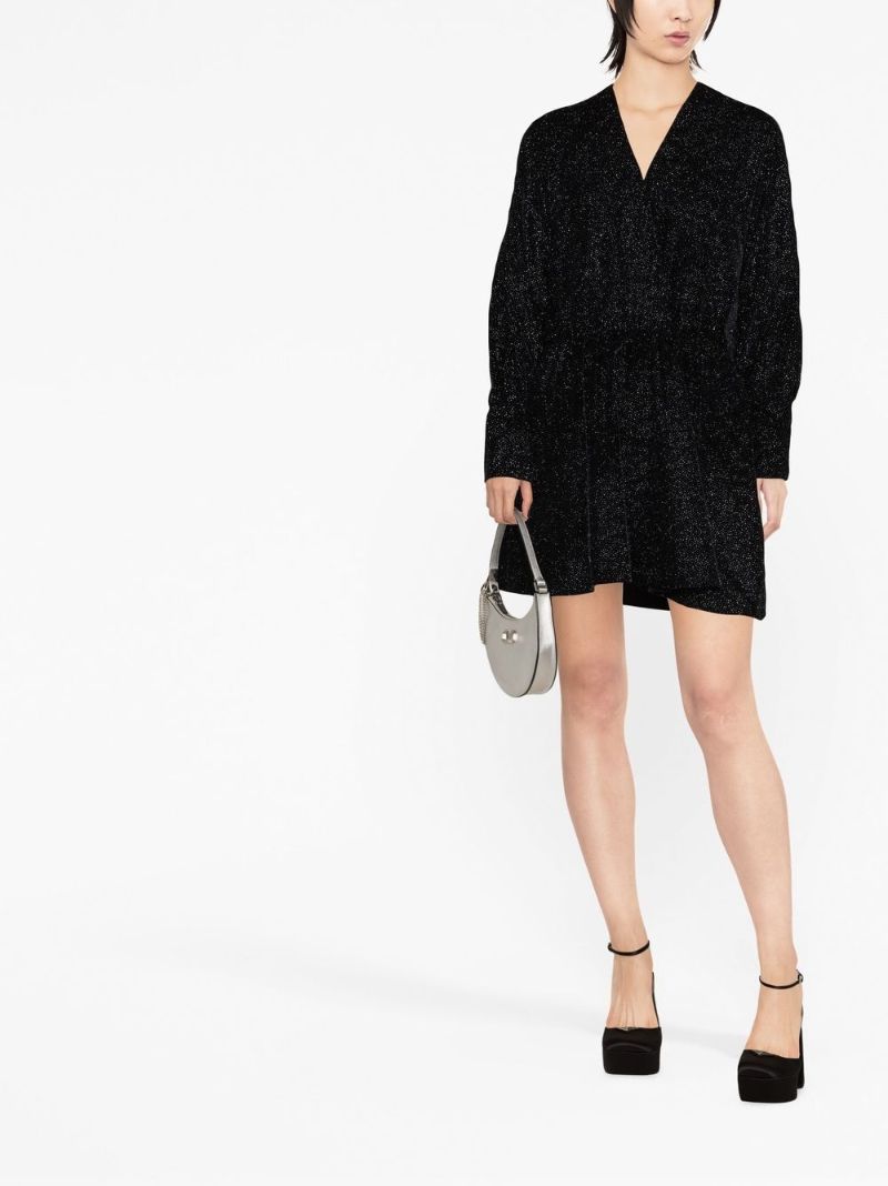Black Glitter Mini Dress
