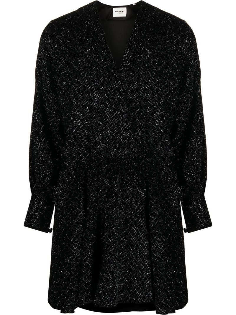 Black Glitter Mini Dress