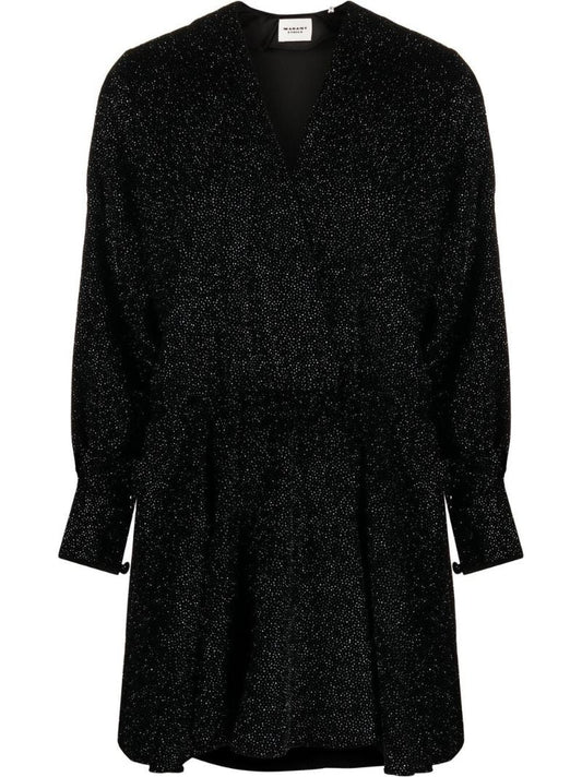 Black Glitter Mini Dress