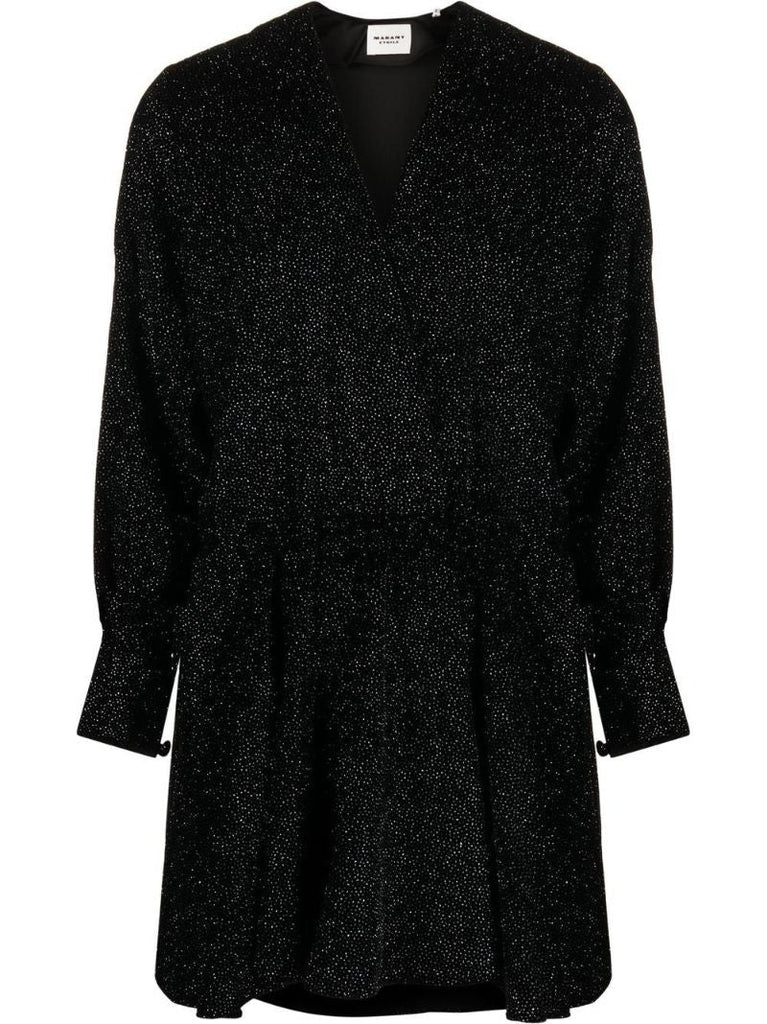 Black Glitter Mini Dress