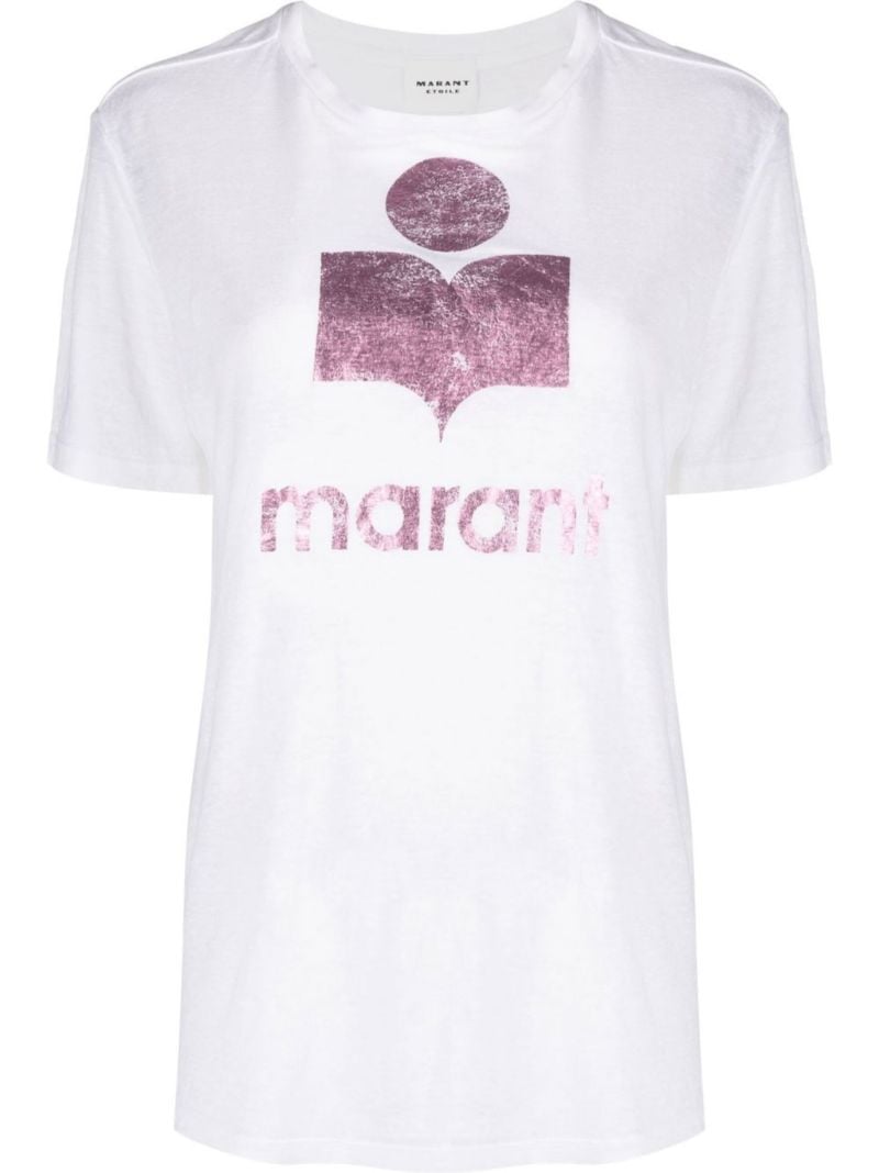 White Zewel Logo Linen T-shirt