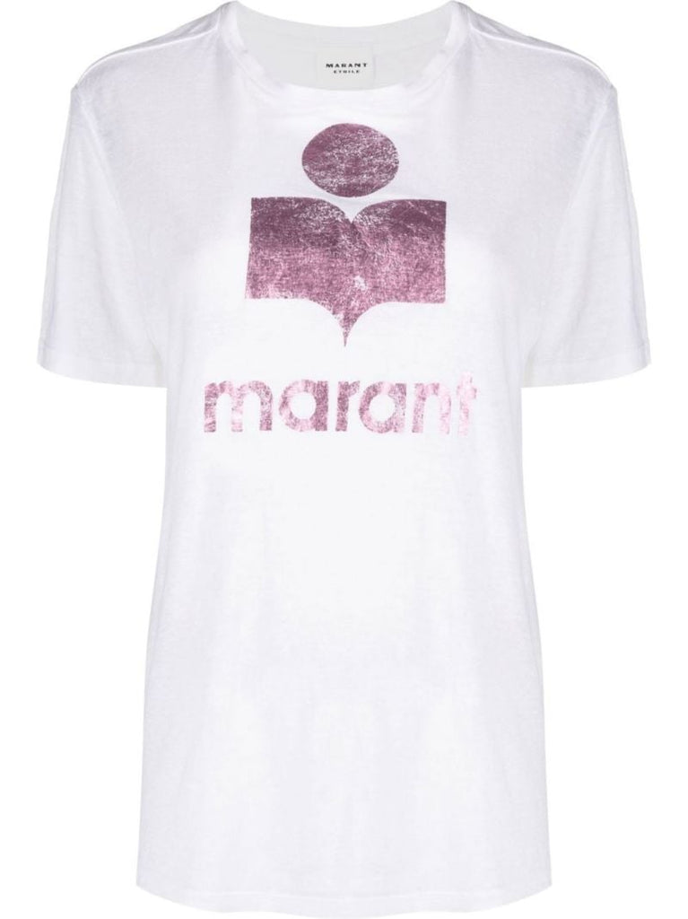 White Zewel Logo Linen T-shirt