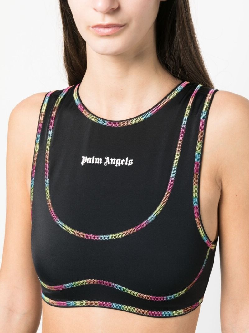 Black Rainbow Miami Crop Top