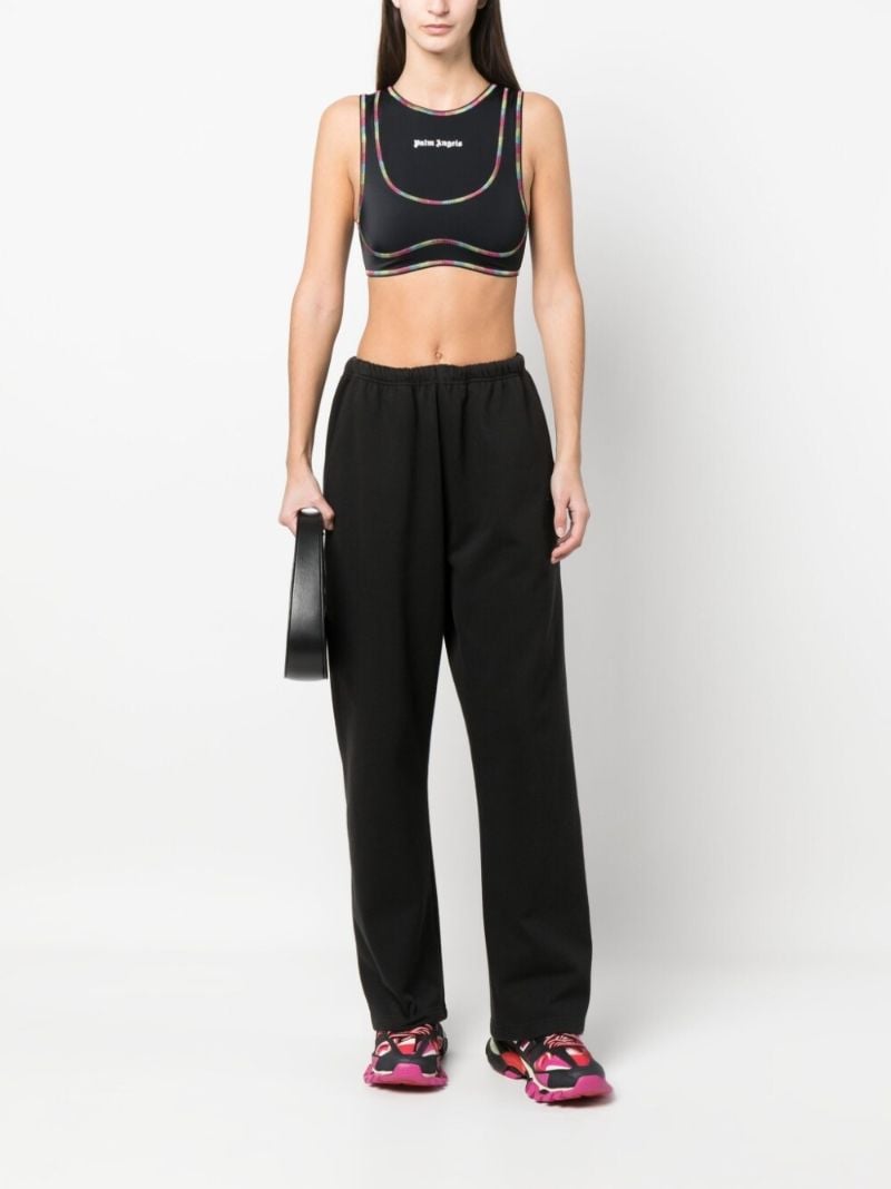Black Rainbow Miami Crop Top
